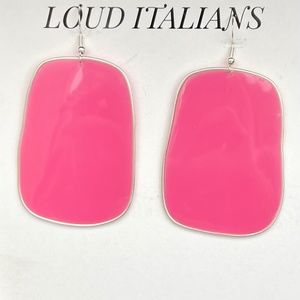 Misty Pink Resin Earrings